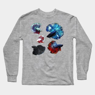 Five Betta Fish Long Sleeve T-Shirt